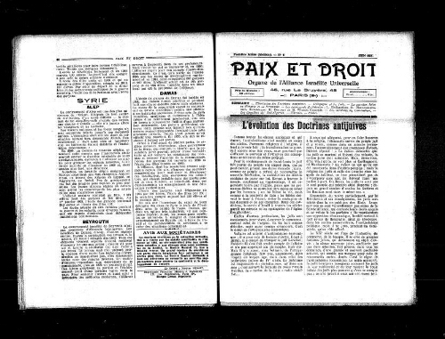 Paix et Droit.  (01/06/1921)